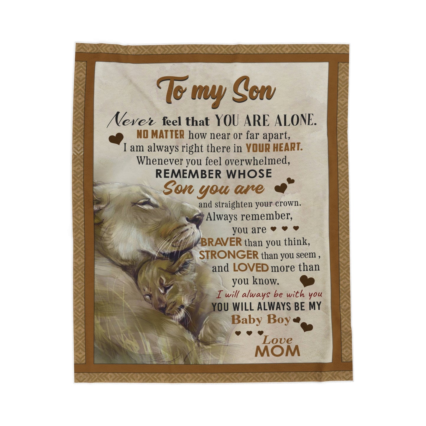 To My Son | Velveteen Plush Blanket